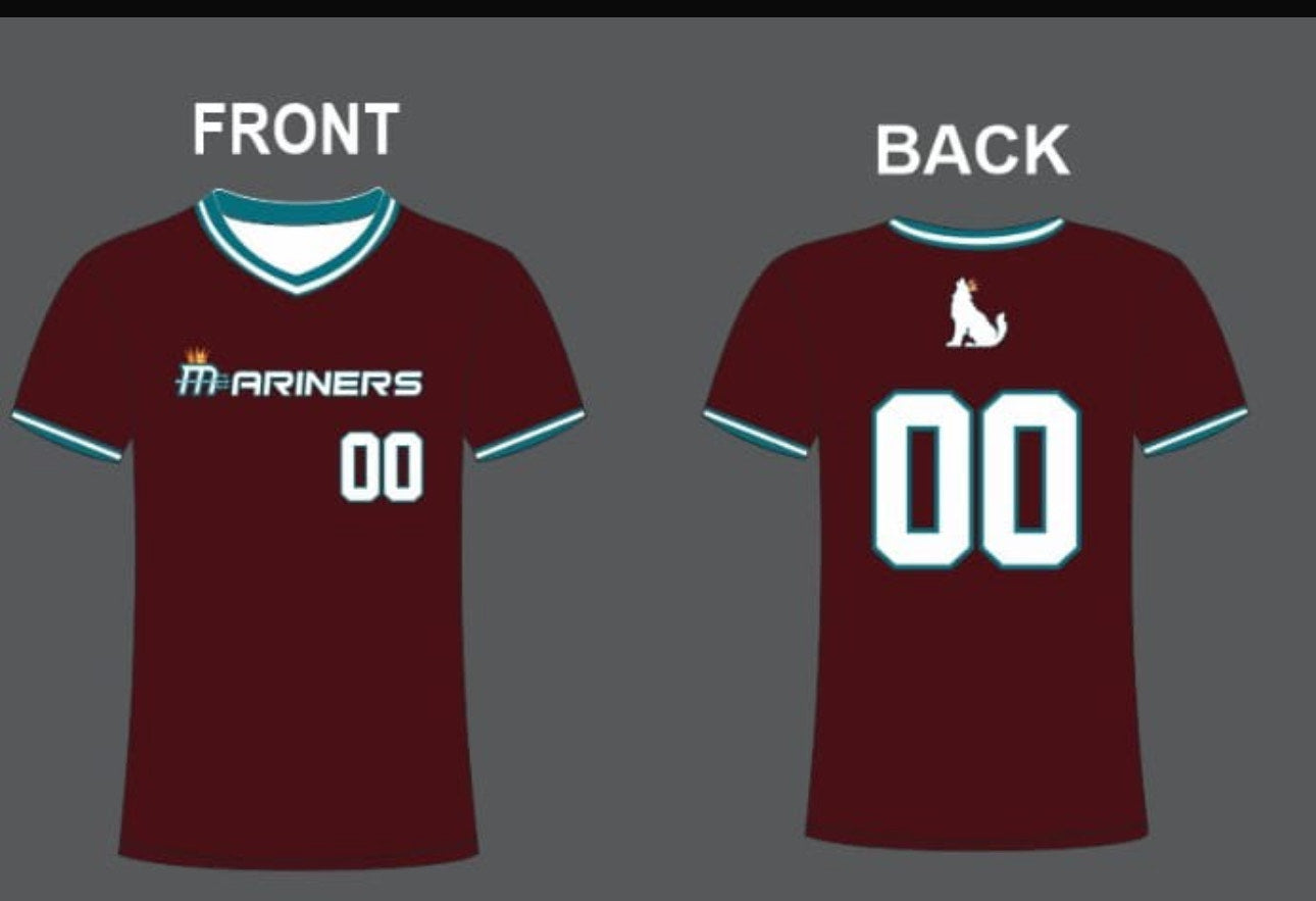 Men's/Boy's Mariners Maroon Jersey
