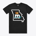 "MO State" Cotton Tee-- White Logos