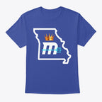 "MO State" Cotton Tee-- White Logos