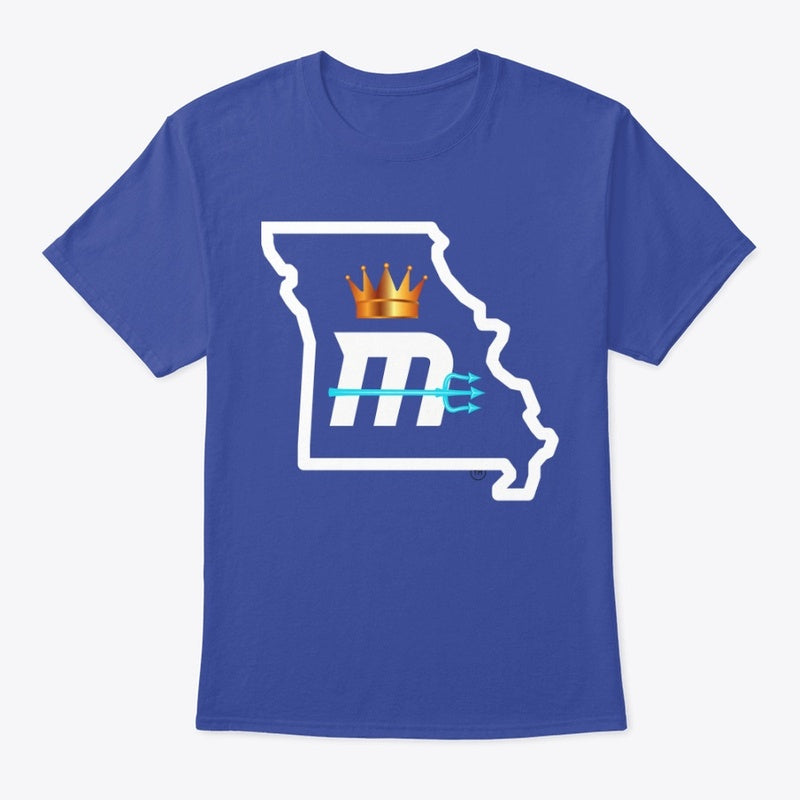 "MO State" Cotton Tee-- White Logos
