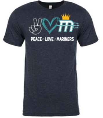 "Peace, Love, Mariners" Cotton Tee